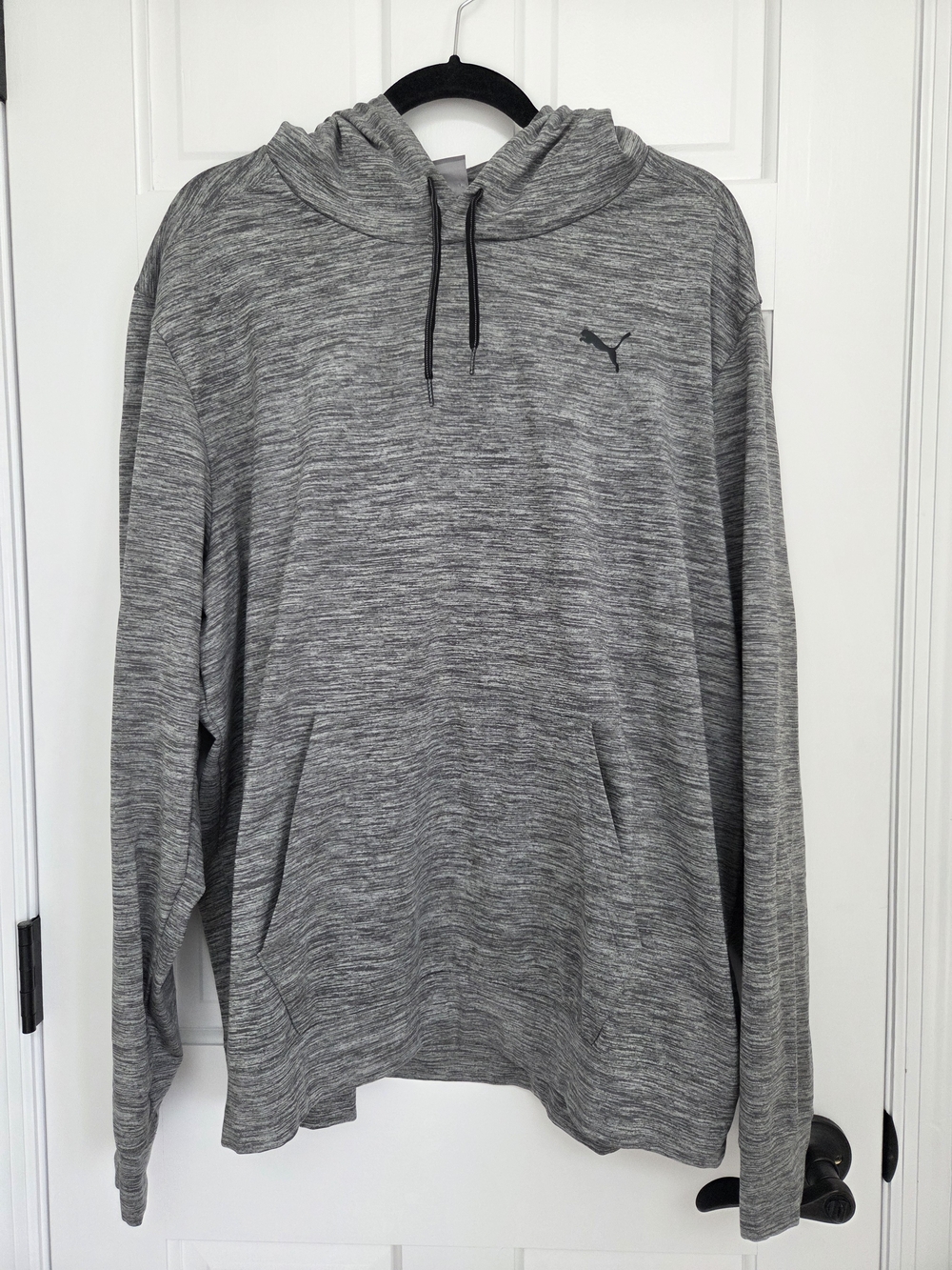 Men's Puma Heather Gray Hooded Pullover